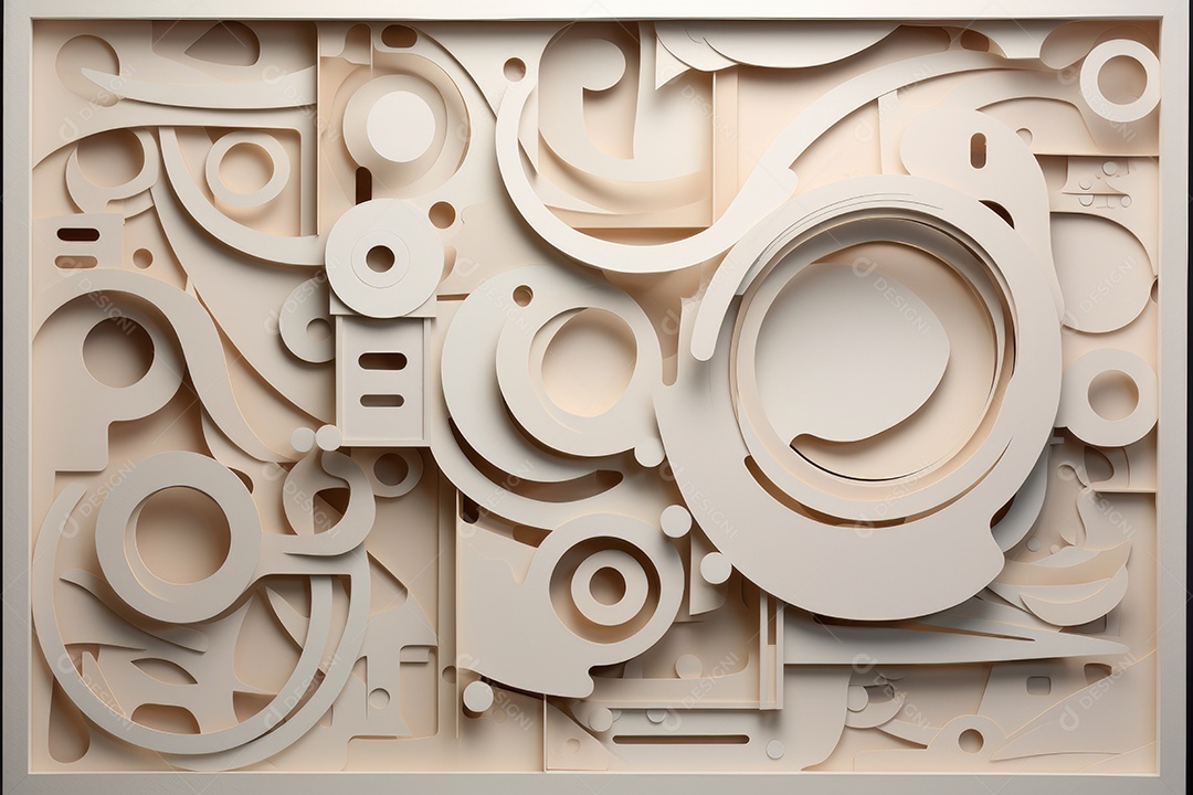 Estilo de arte em papel abstrato 3D design