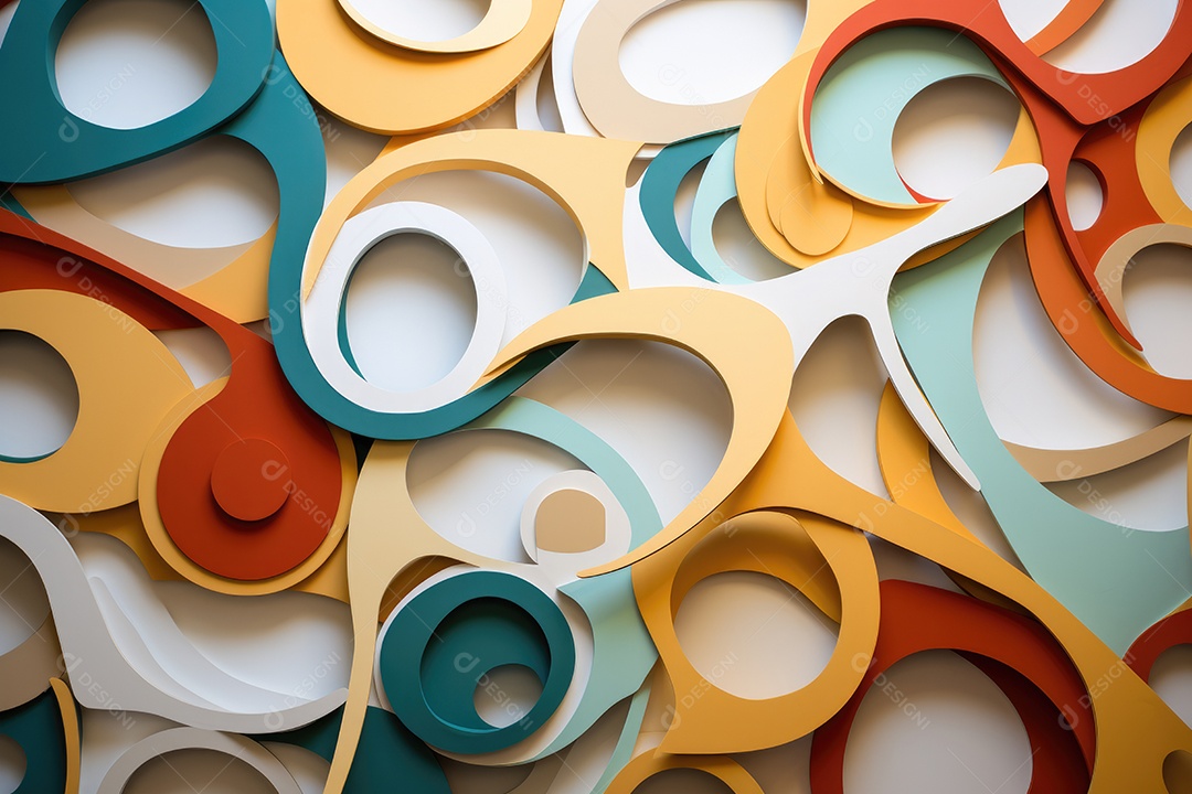 Estilo de arte em papel abstrato 3D design