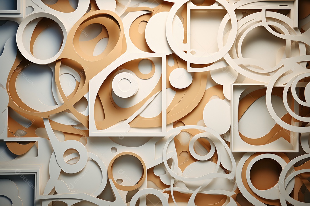 Estilo de arte em papel abstrato 3D design