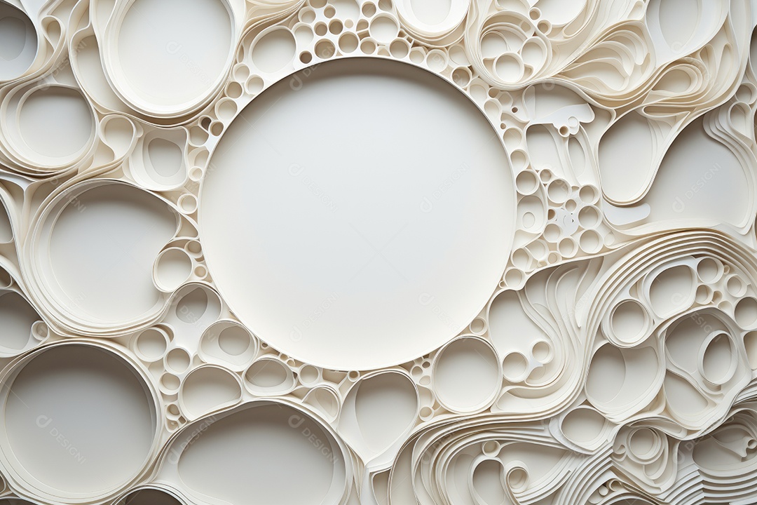 Estilo de arte em papel abstrato 3D design