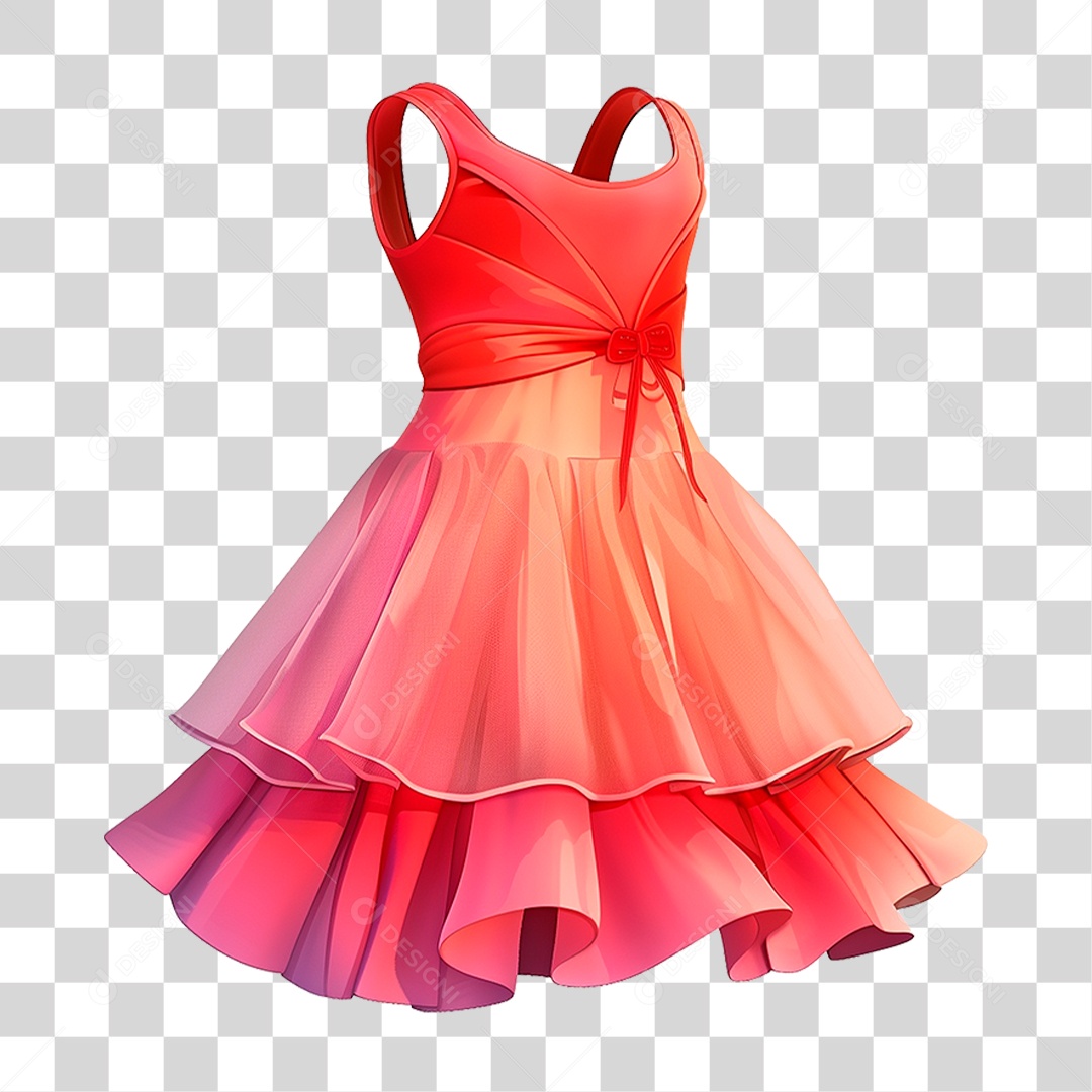 Vestido Infantil PNG Transparente