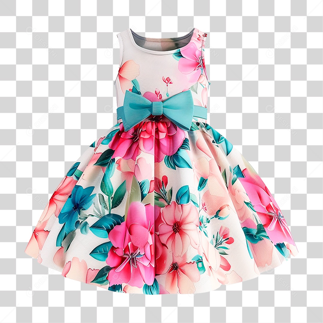 Vestido Infantil PNG Transparente