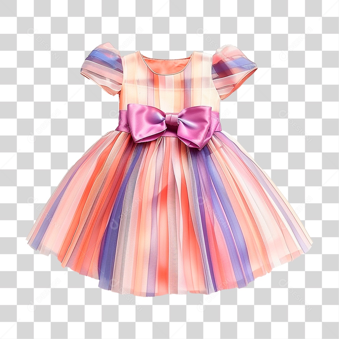 Vestido Infantil PNG Transparente