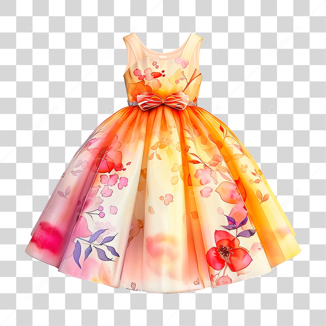 Vestido Infantil PNG Transparente