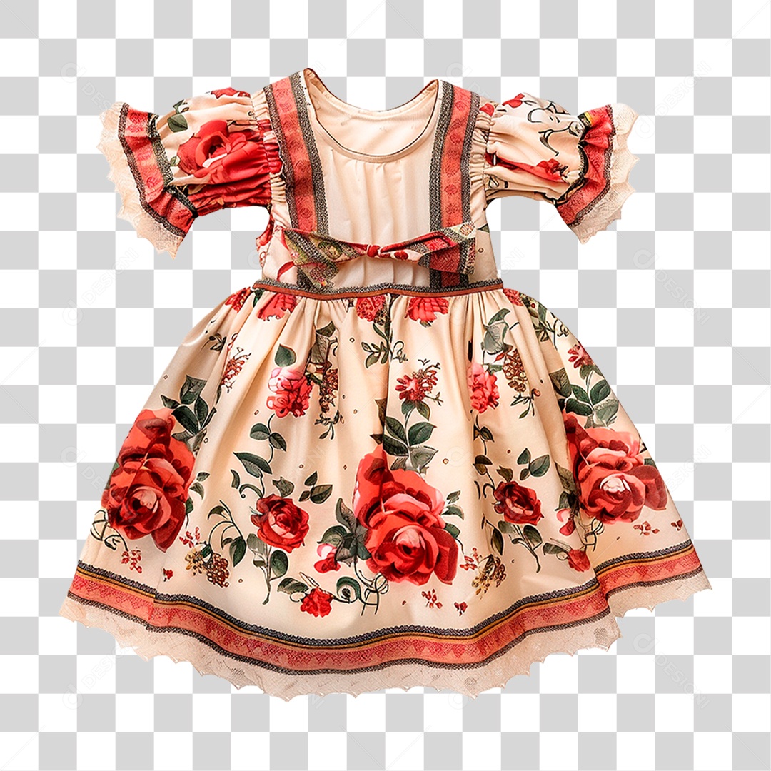 Vestido Infantil PNG Transparente