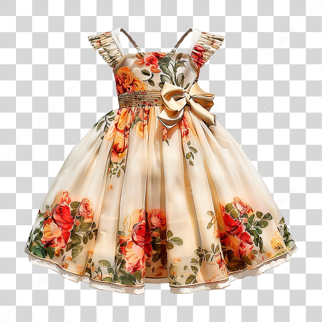 Vestido Infantil PNG Transparente