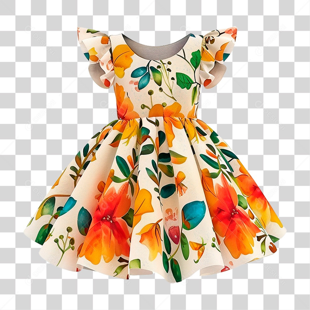 Vestido Infantil PNG Transparente
