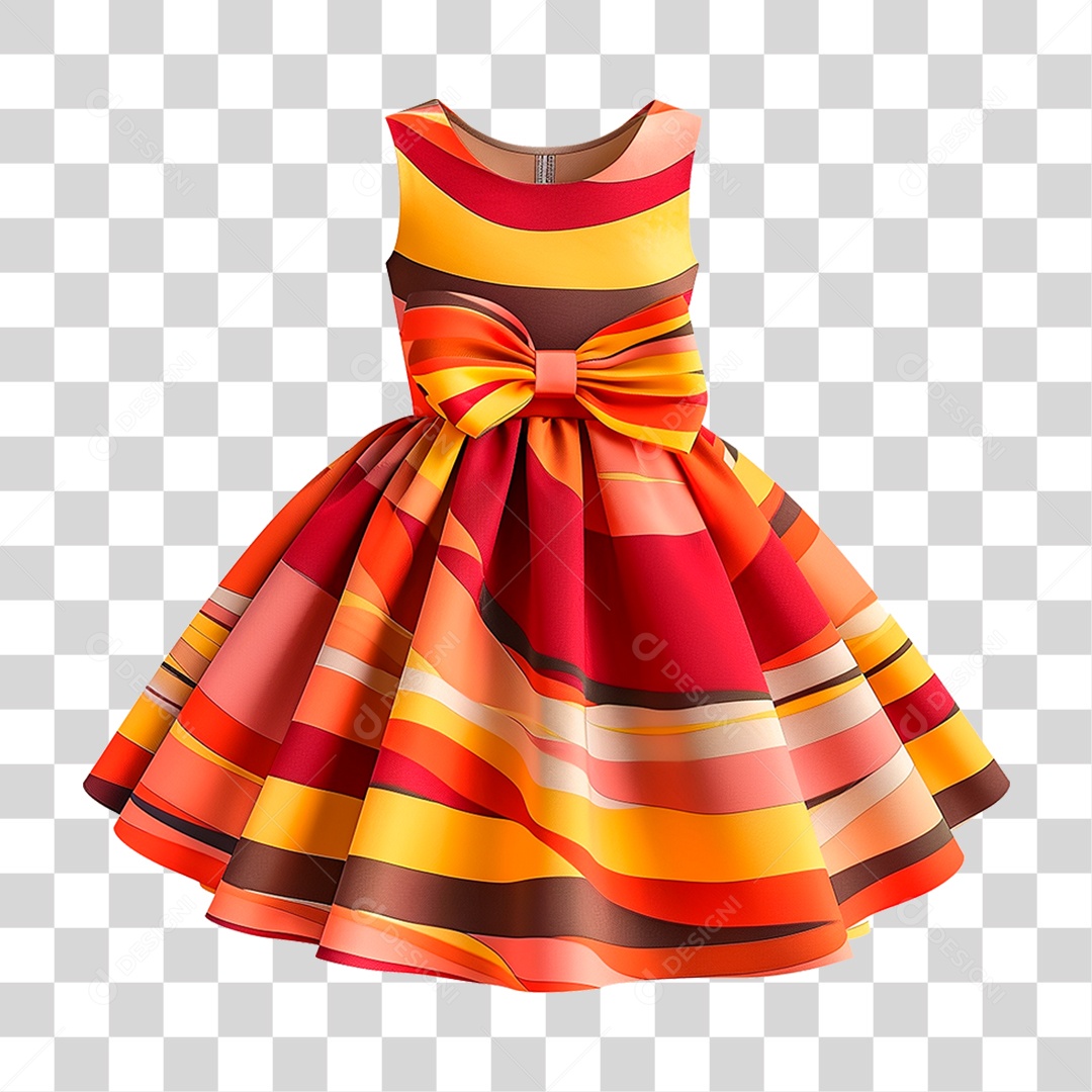 Vestido Infantil PNG Transparente