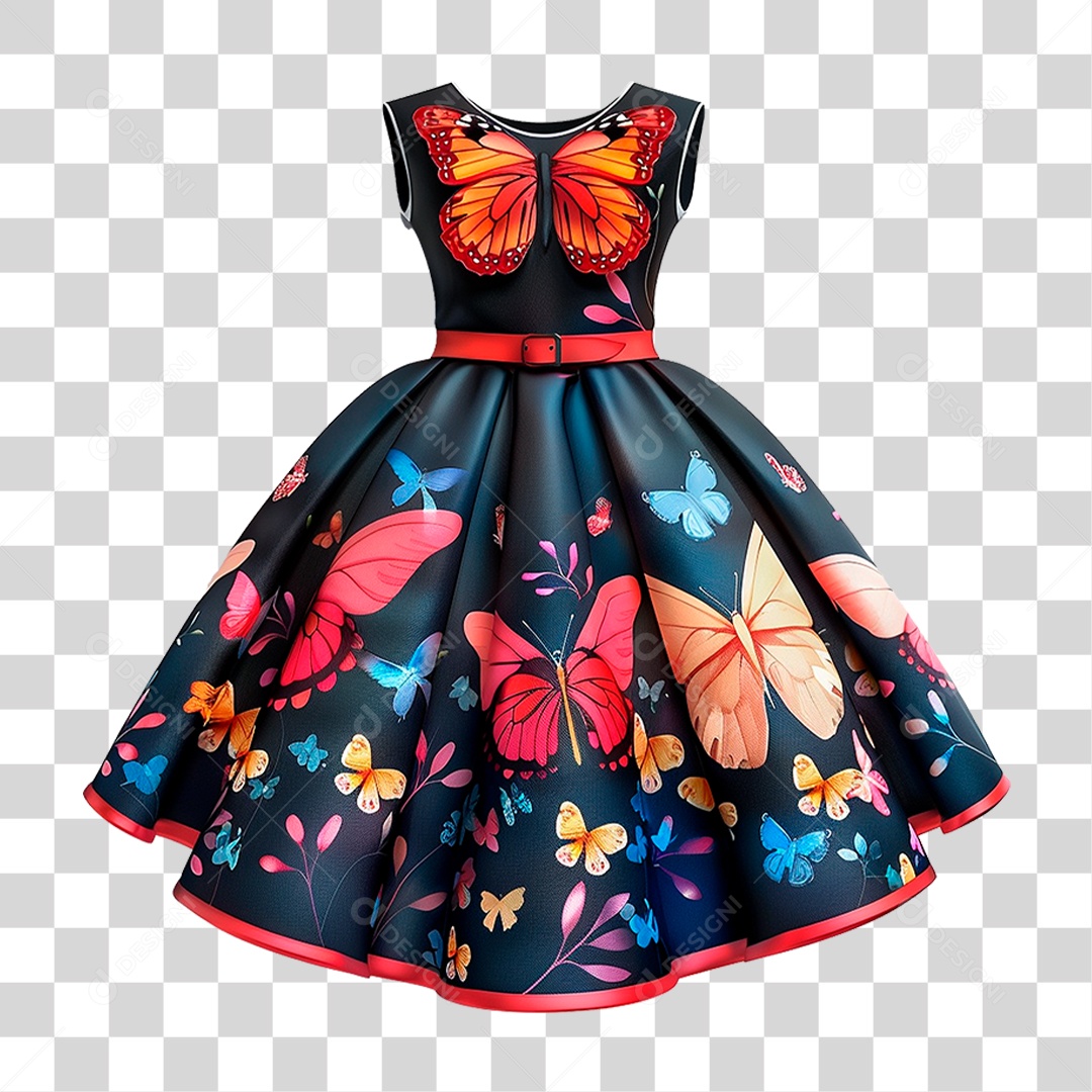 Vestido Infantil PNG Transparente