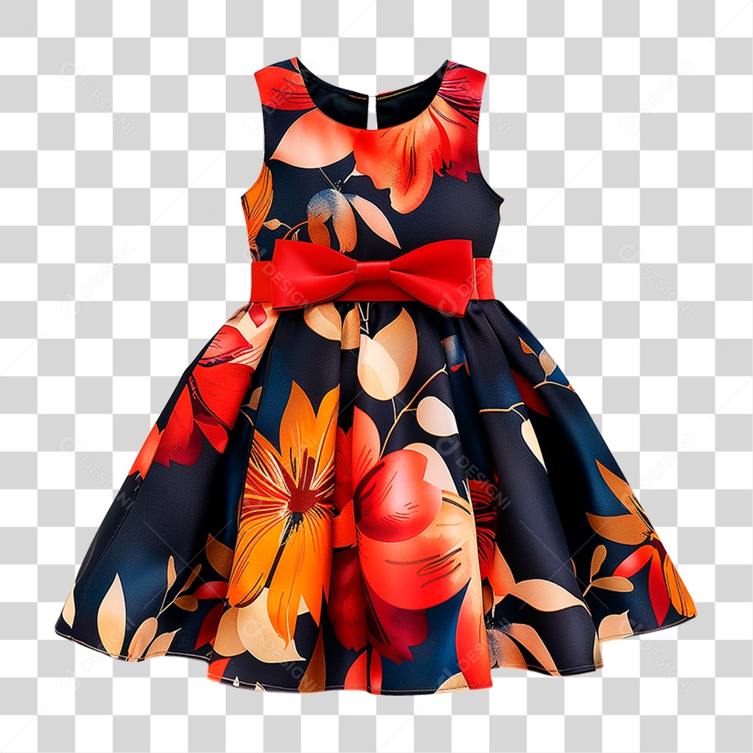 Vestido Infantil PNG Transparente
