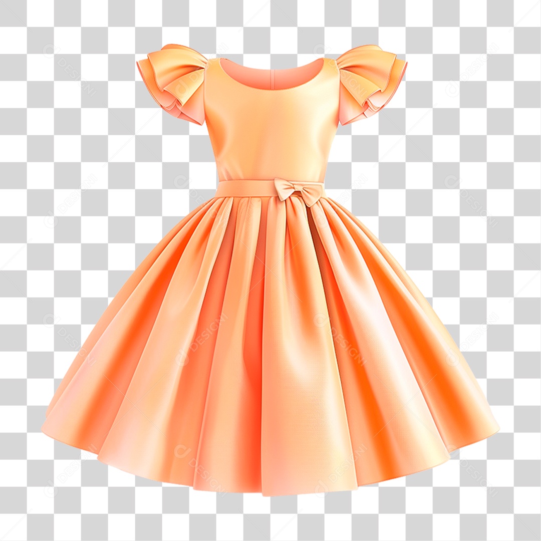 Vestido Infantil PNG Transparente