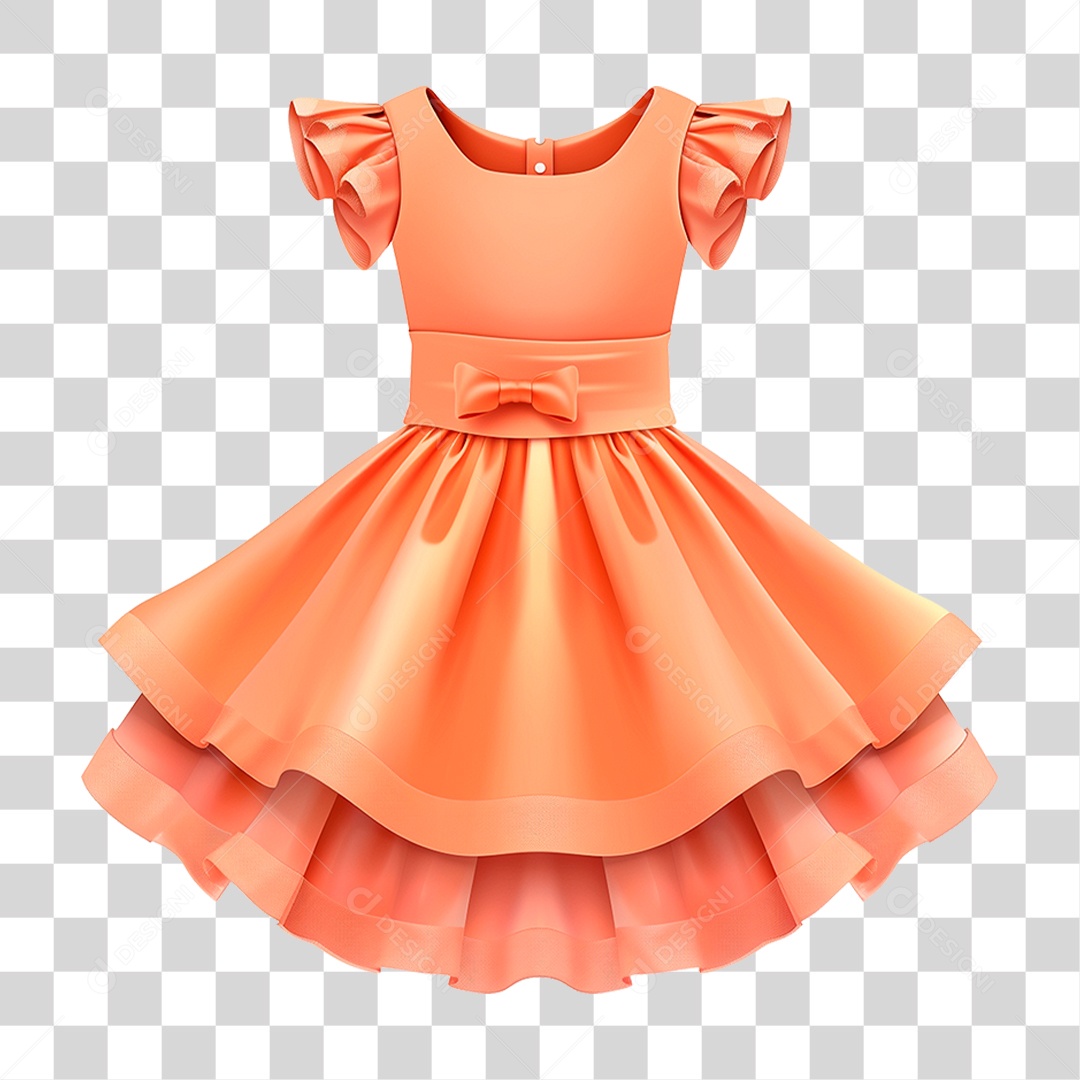 Vestido Infantil PNG Transparente