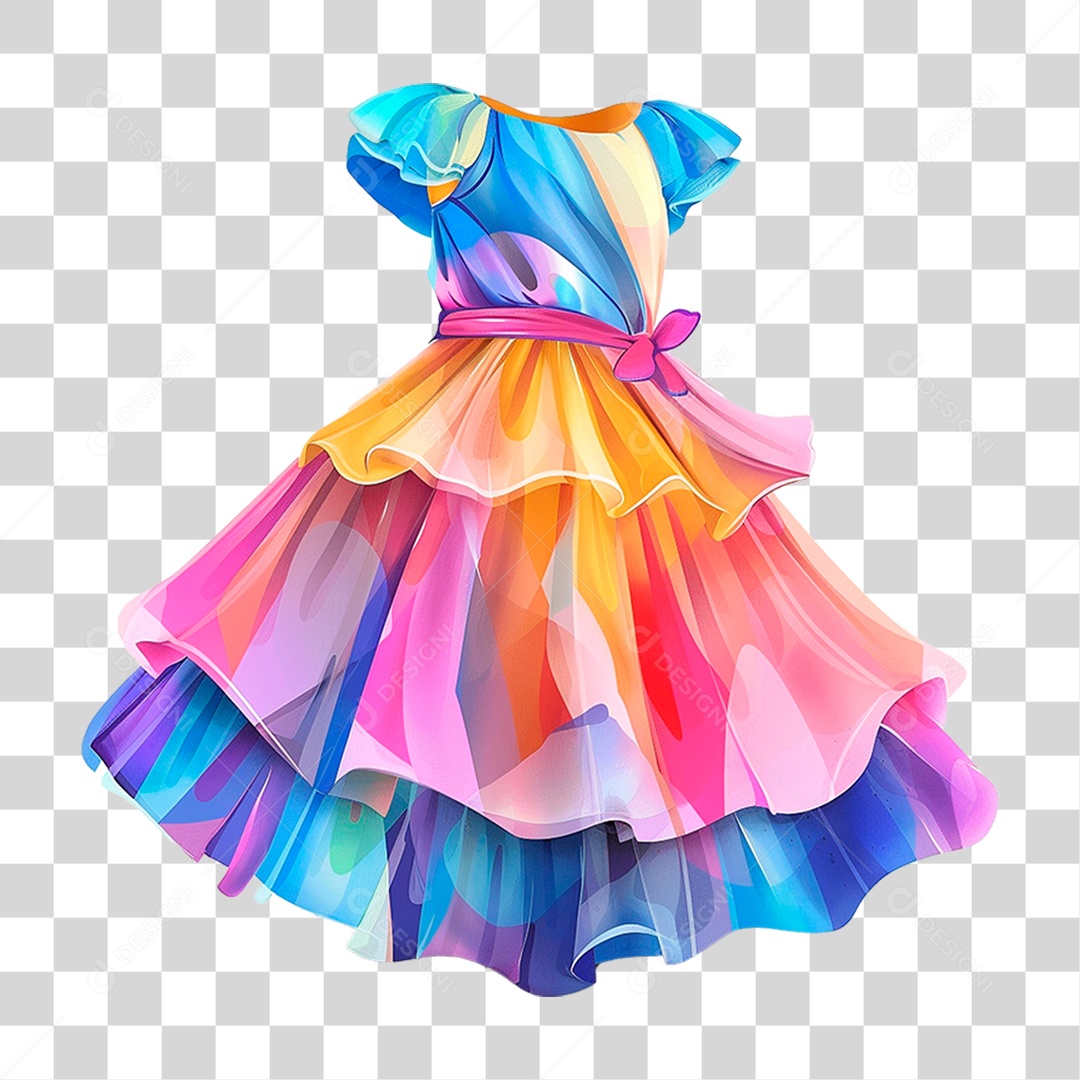 Vestido Infantil PNG Transparente