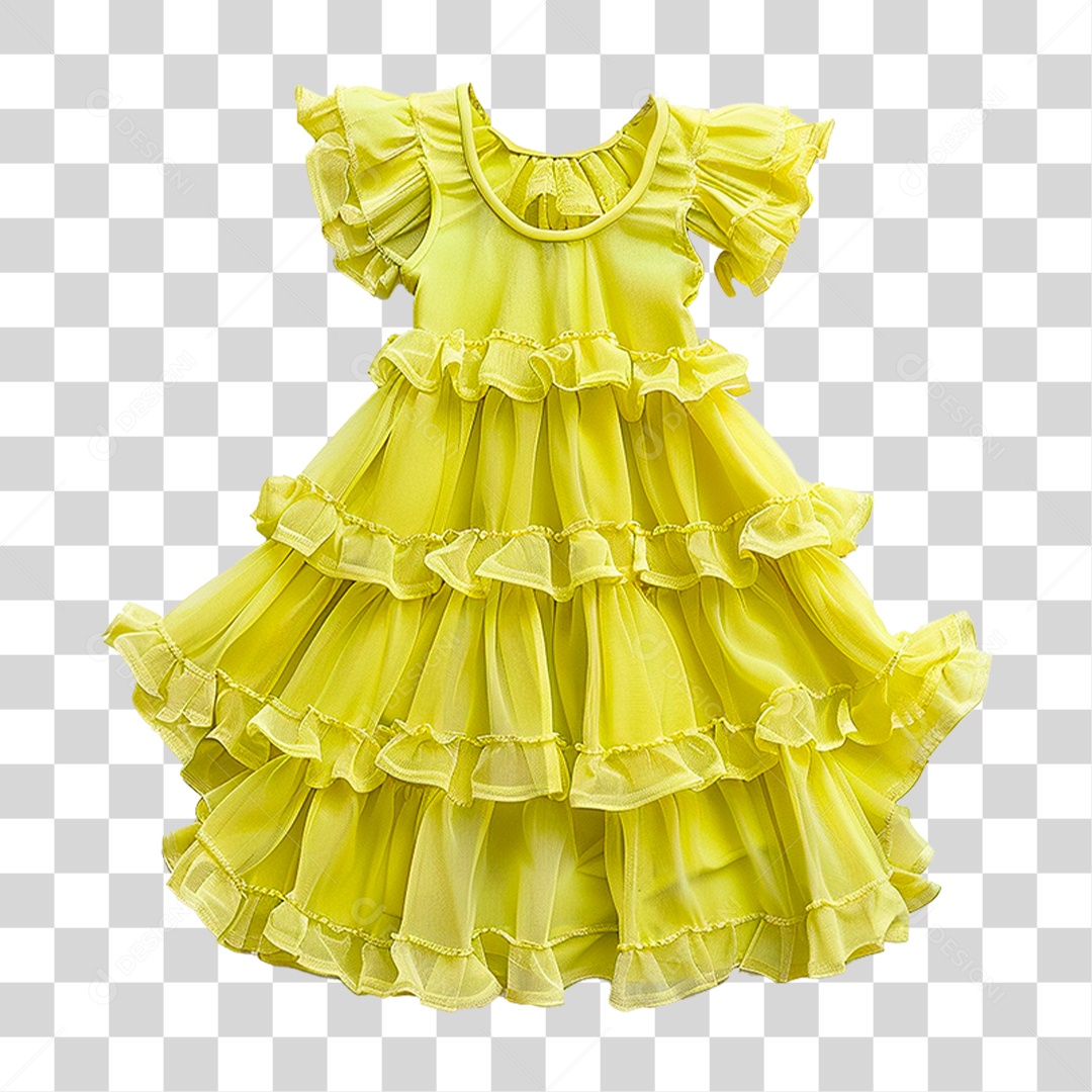 Vestido Infantil PNG Transparente