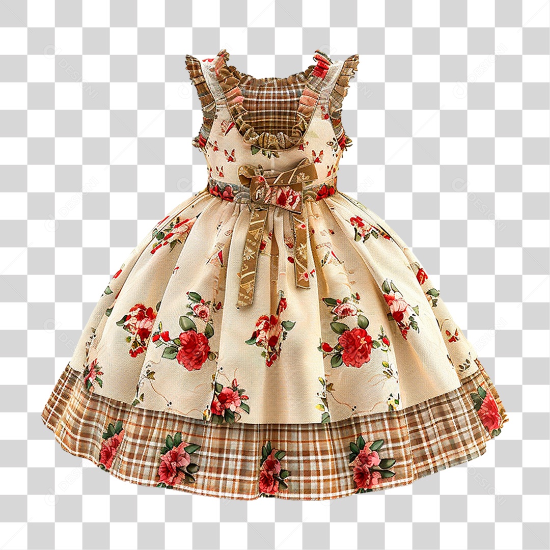 Vestido Infantil PNG Transparente
