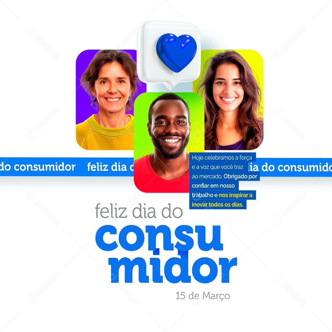 Dia Do Consumidor 15 de Março nos Inspirar a Inovar todos os Dias Social Media PSD Editável