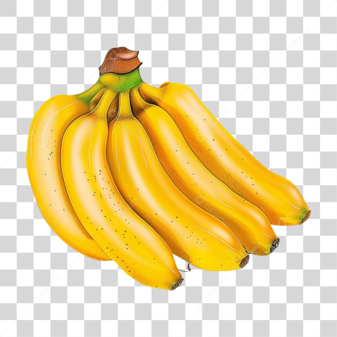 Cacho de Bananas Frutas PNG Transparente
