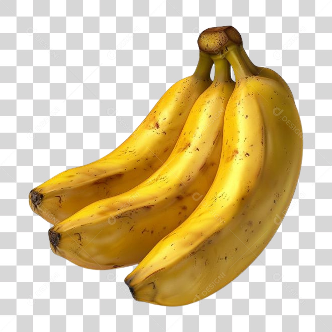 Cacho de Bananas Frutas PNG Transparente