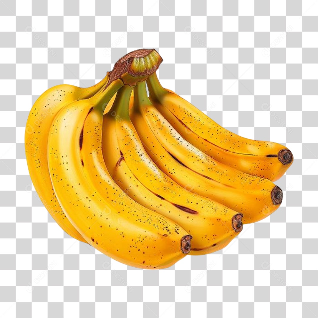 Cacho de Bananas Frutas PNG Transparente