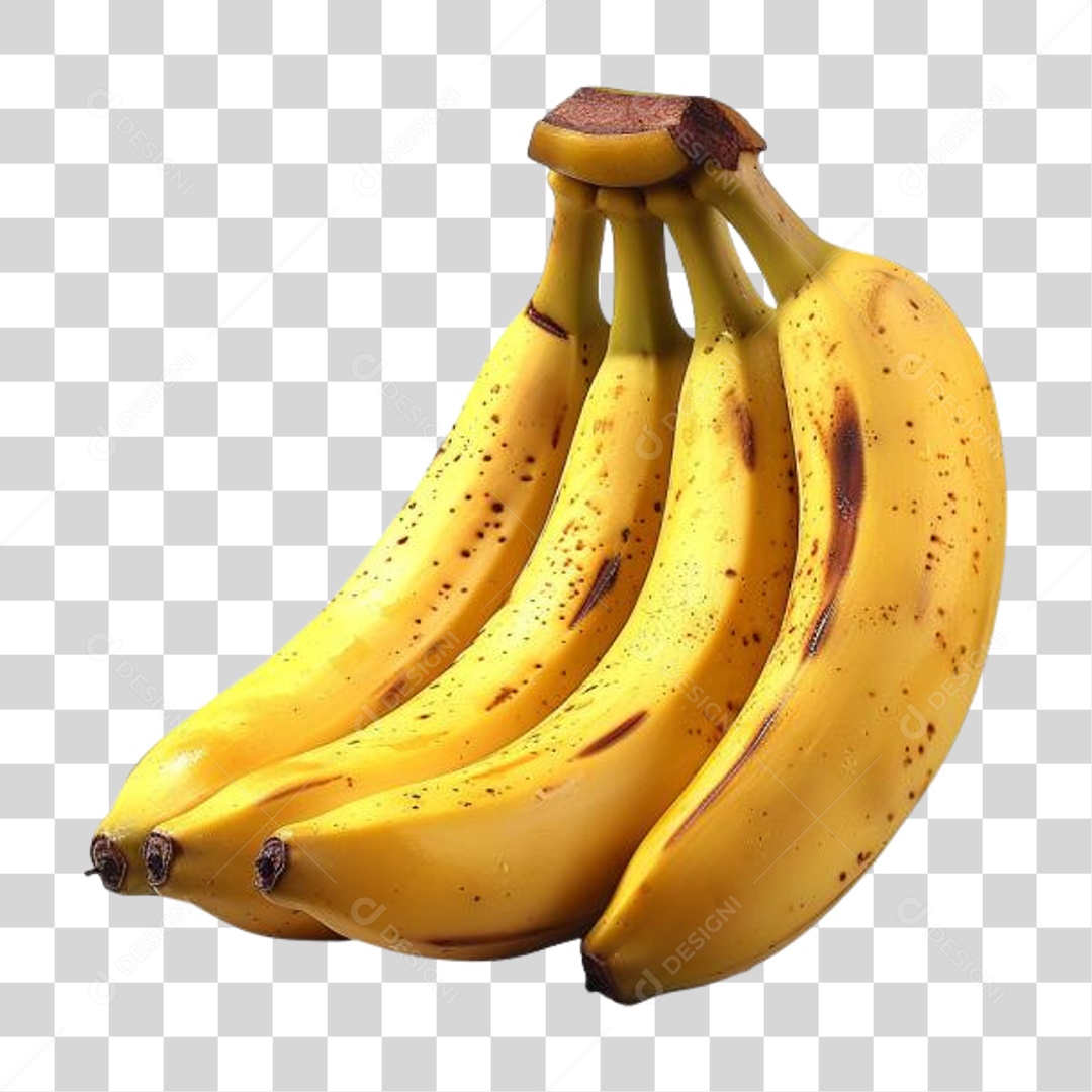 Cacho de Bananas Frutas PNG Transparente