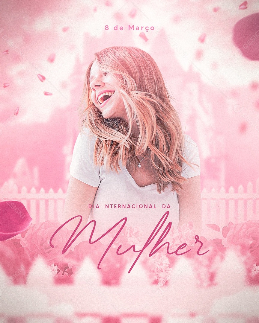 Dia Internacional da Mulher 8 de Março Social Media PSD Editável
