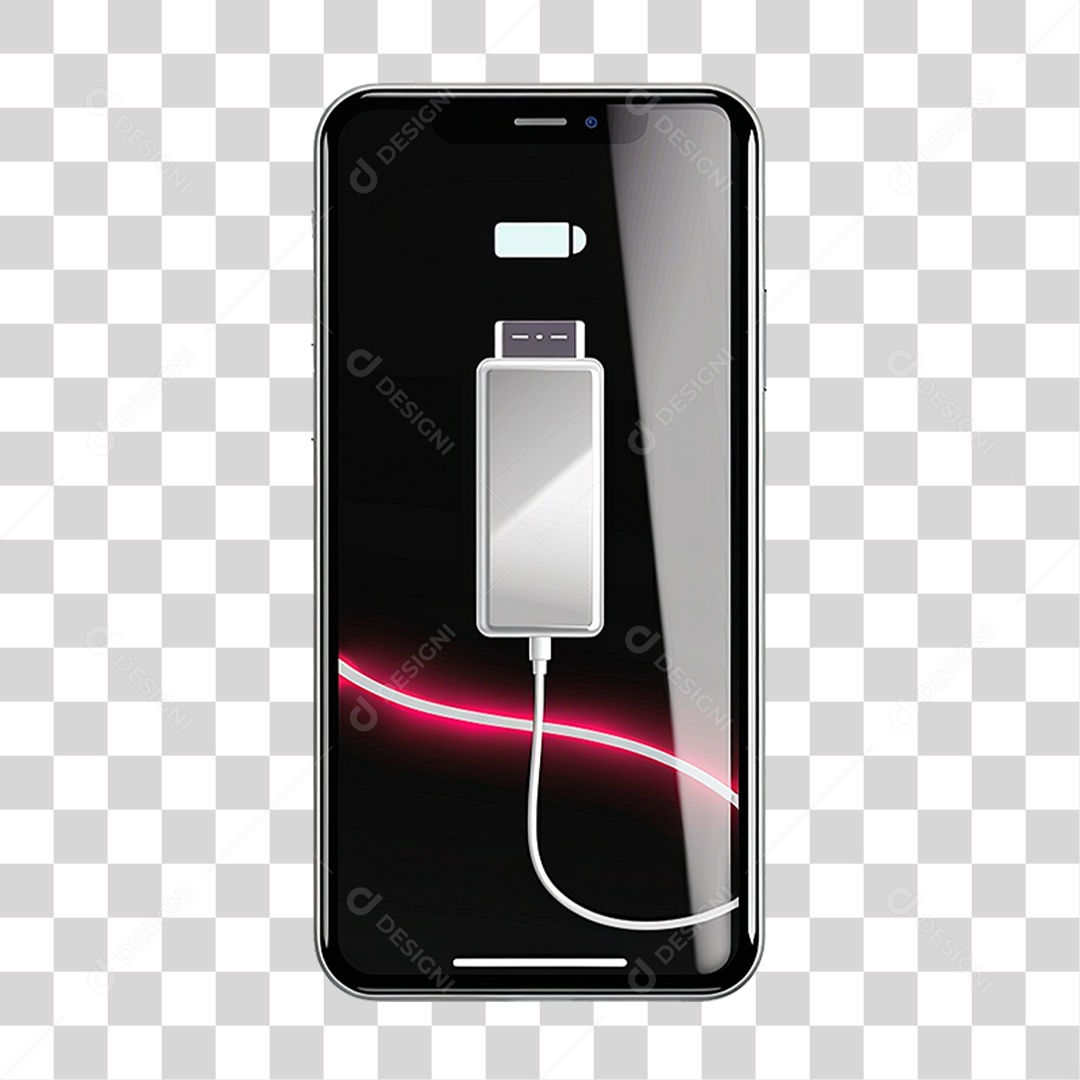 Celular Sendo Carregado PN G Transparente