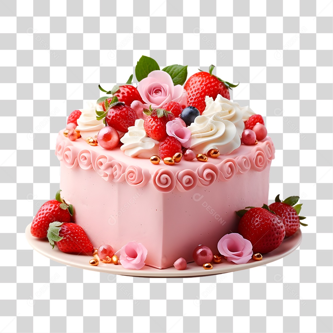 Bolo de Aniversário PNG Transparente