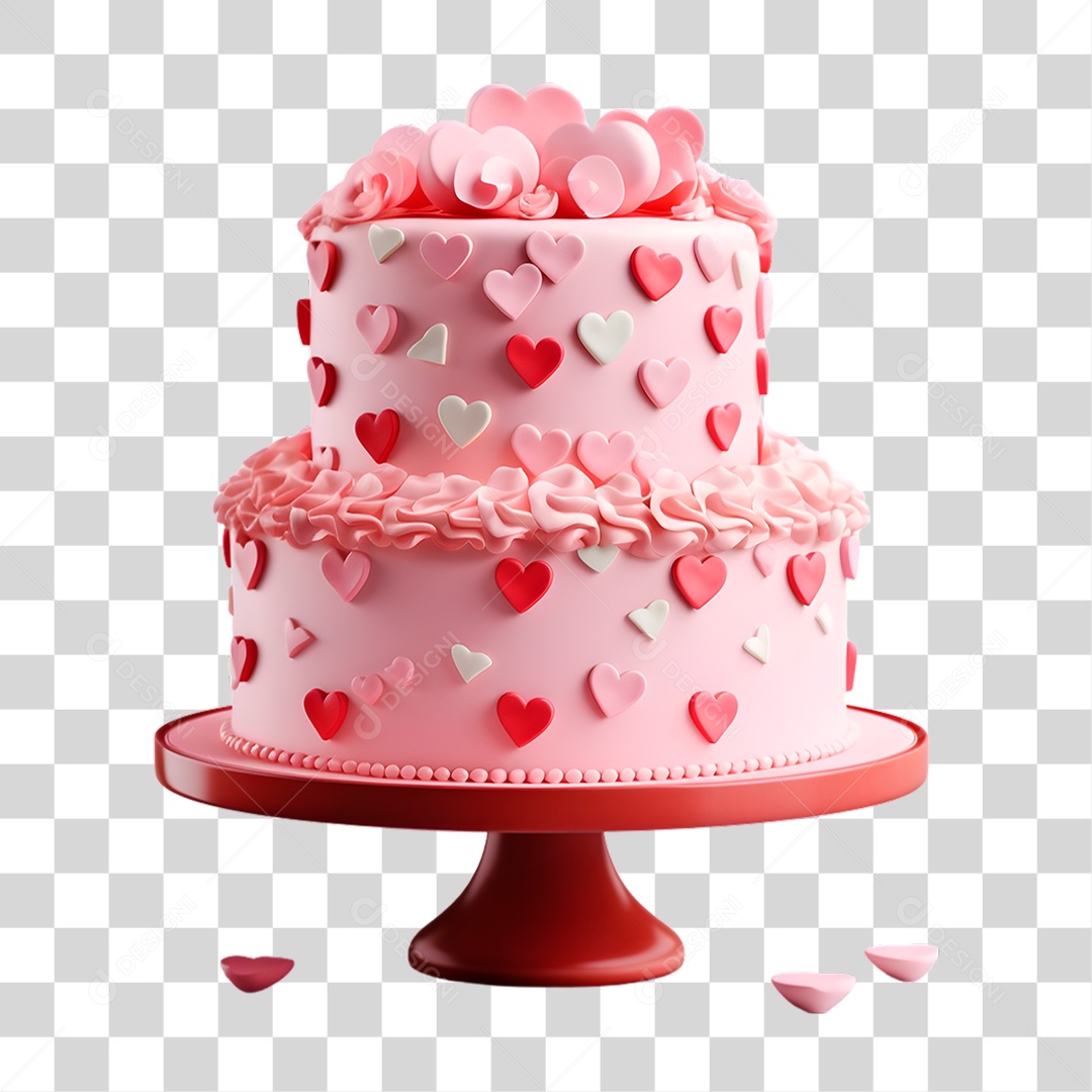 Bolo de Aniversário PNG Transparente
