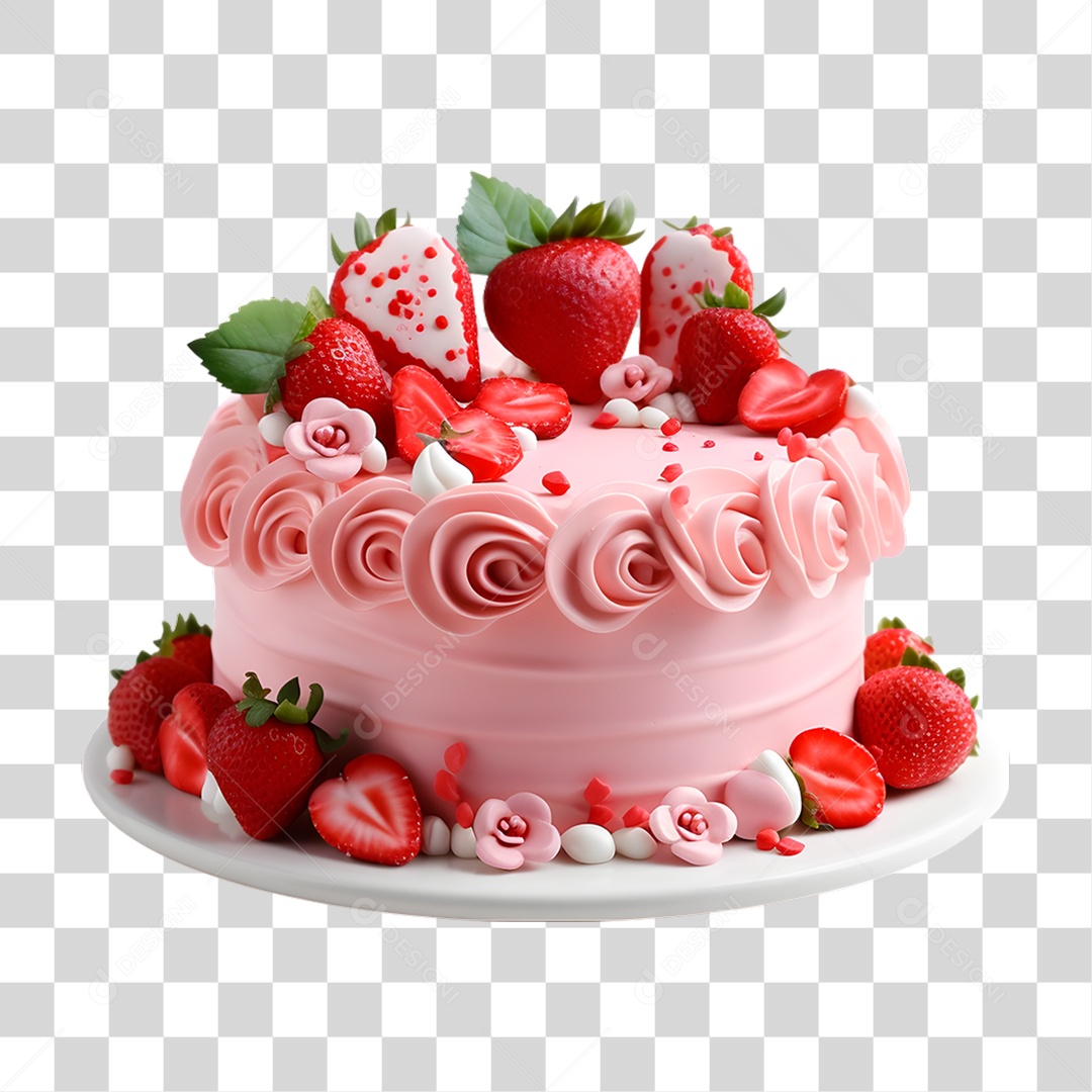 Bolo de Aniversário PNG Transparente
