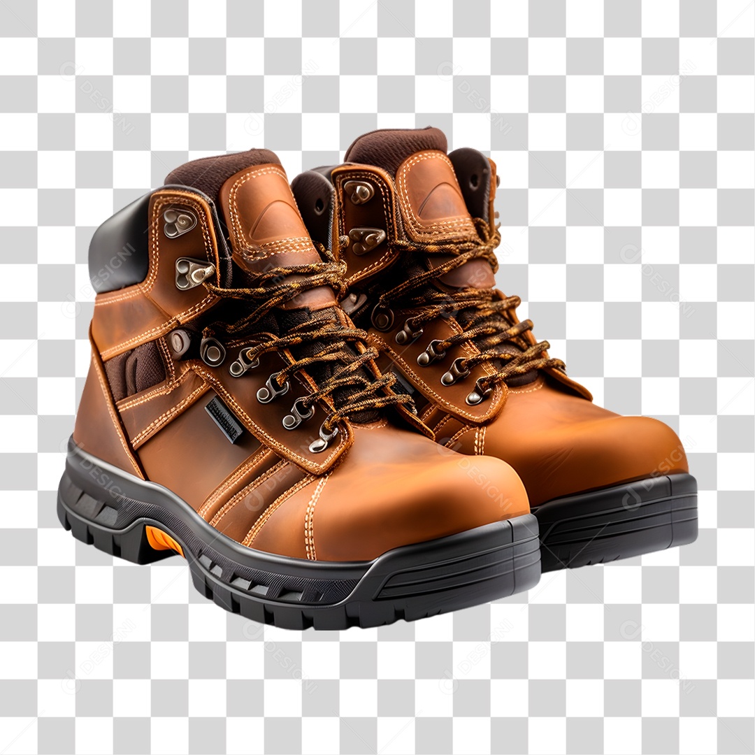 Bota de Couro PNG Transparente