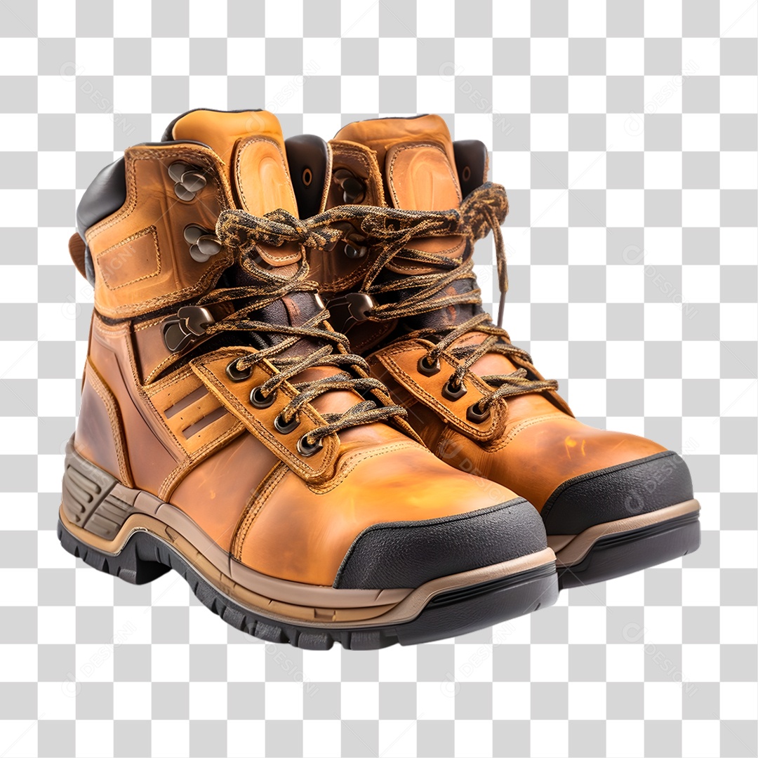 Bota de Couro PNG Transparente