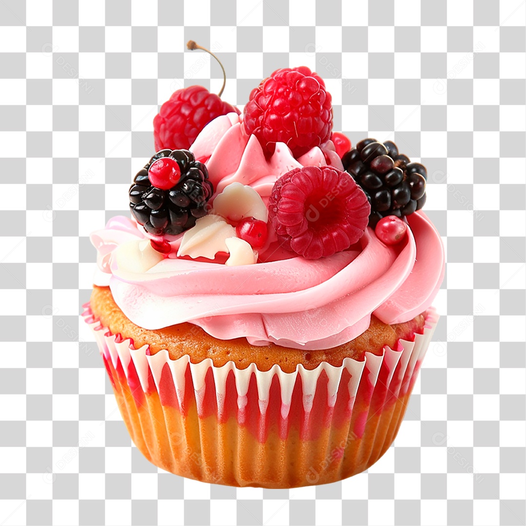 Cupcake de Chocolate PNG Transparente