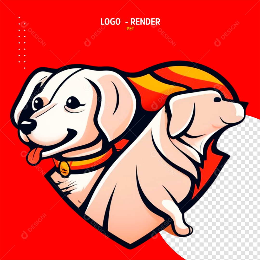 Logo Pet Cachorro Para Composição PSD