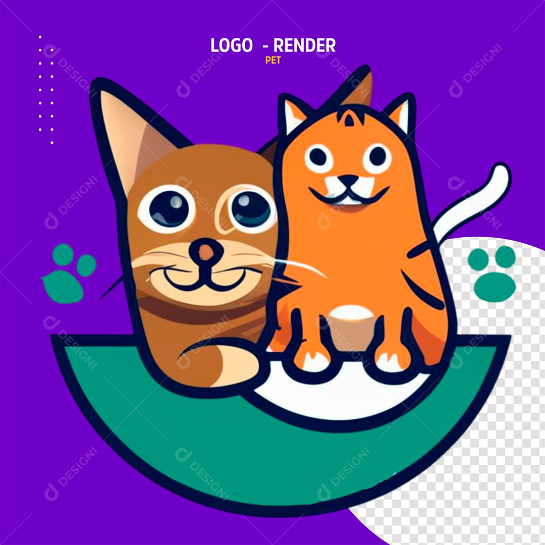 Logo Pet Cachorros Para Composição PSD