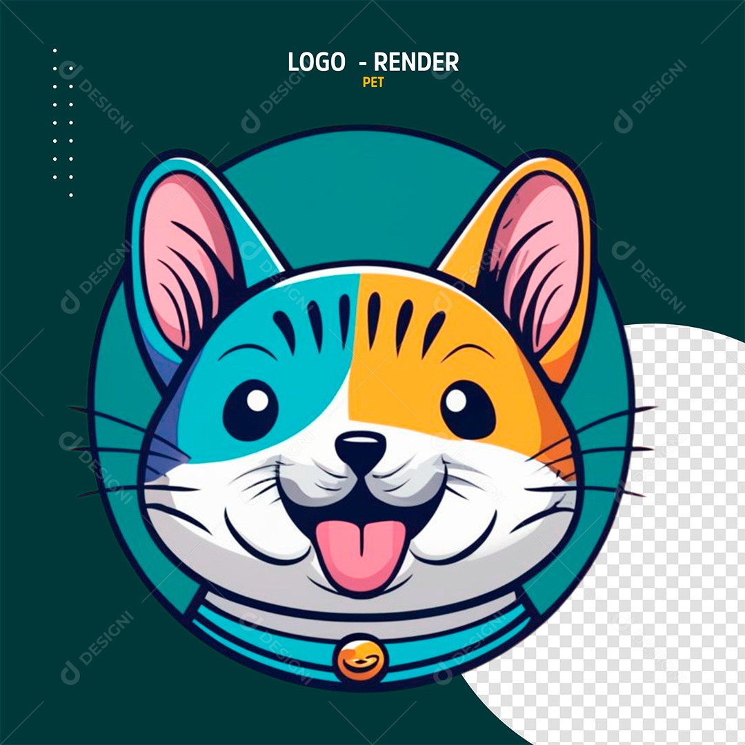 Logo Pet Cachorro Para Composição PSD