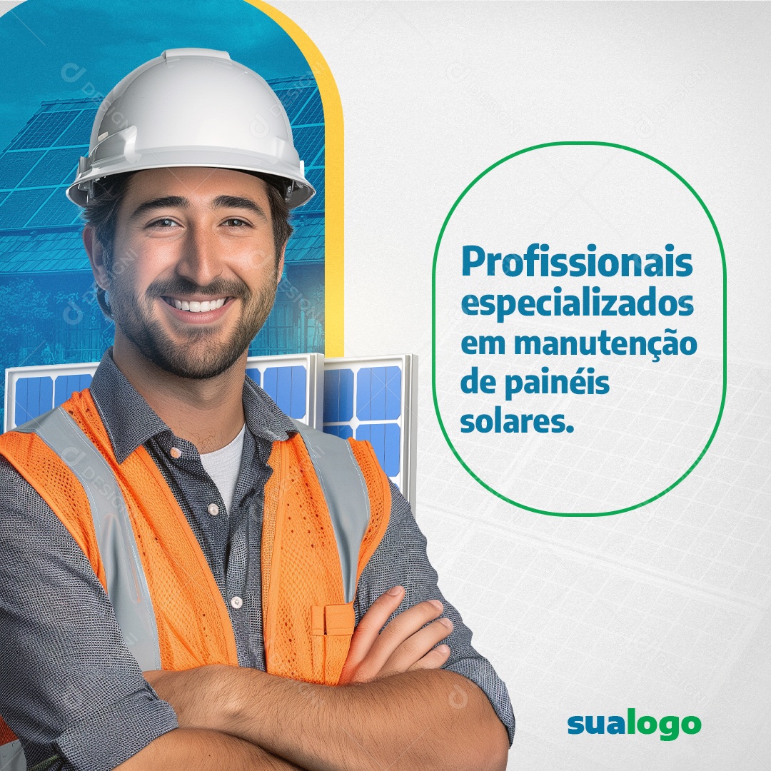 Energia Solar Profissionais especializados Social Media PSD Editável