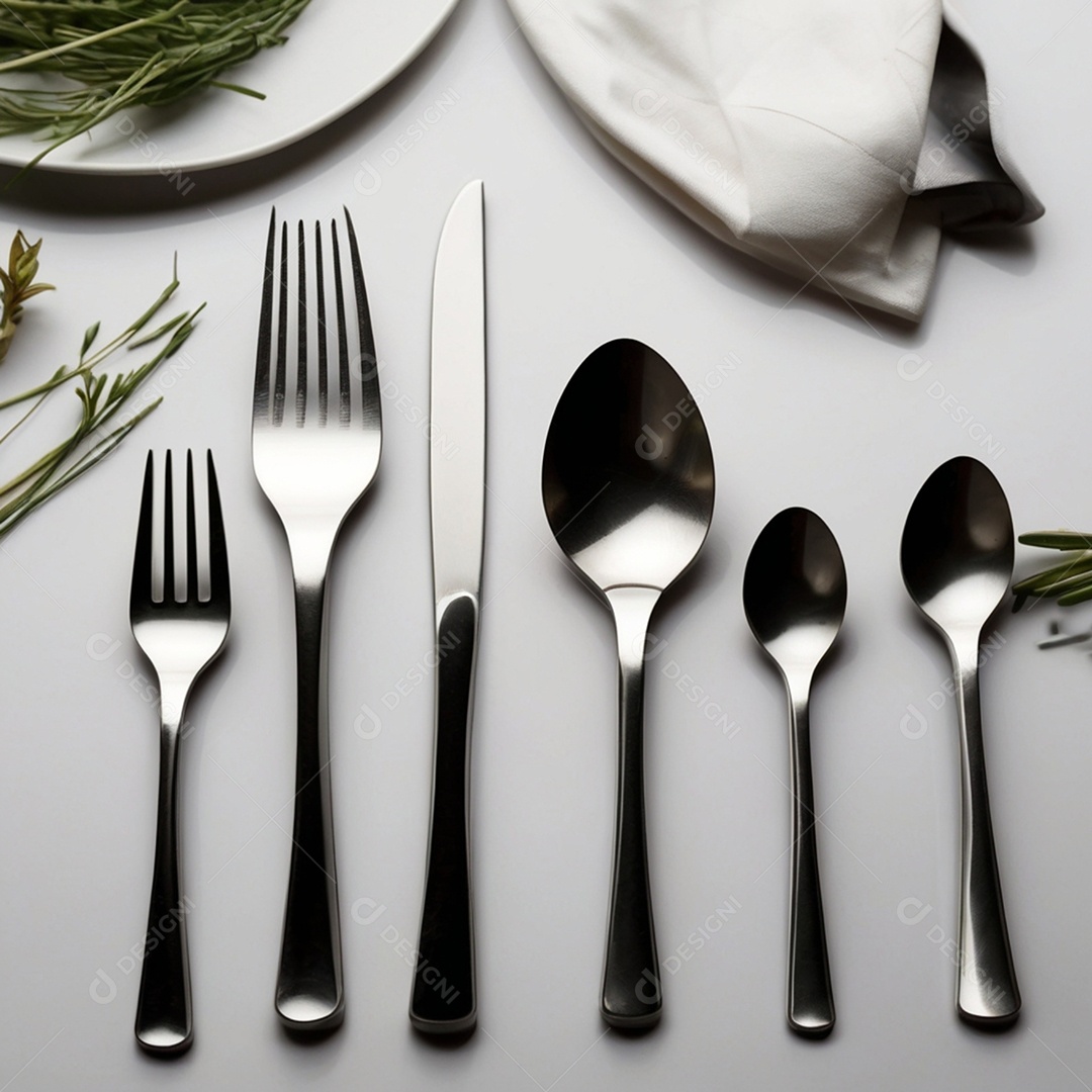 Jogo de talheres prata