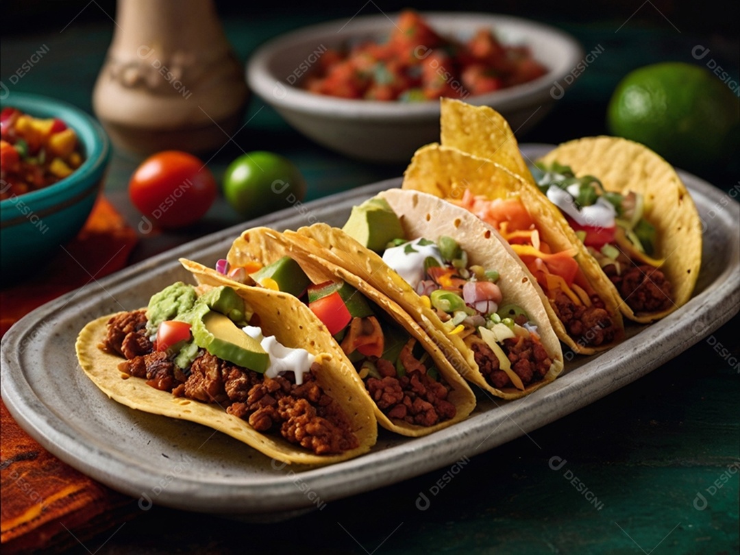 Barca de tacos variados sabores