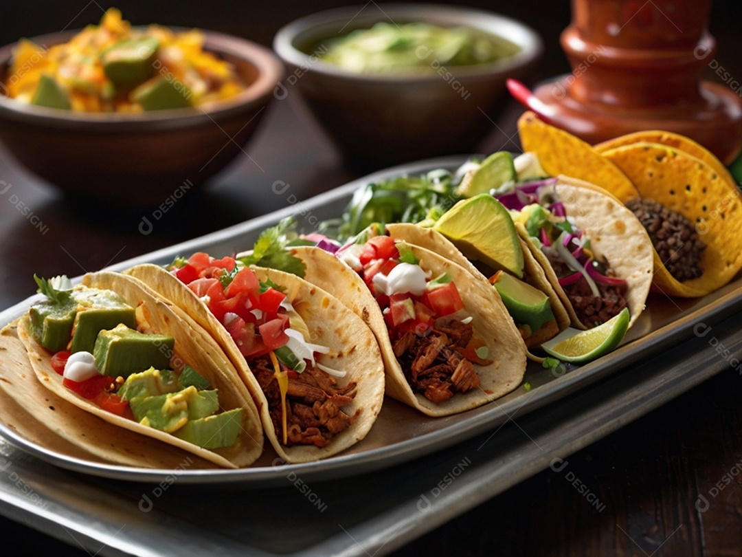 Barca de tacos variados sabores