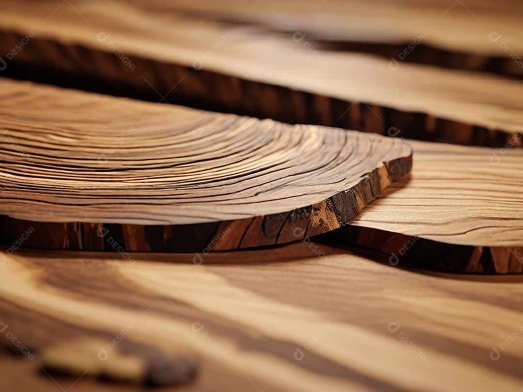 Detalhes de cortes de madeira