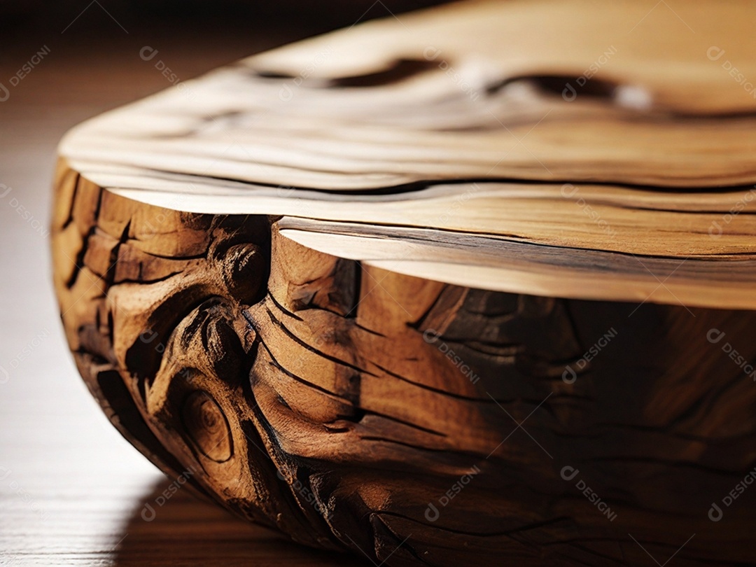 Lateral de pedaço de madeira pintada rústica