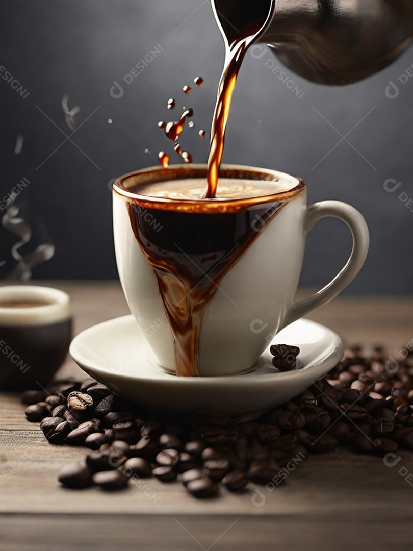 Xícara linda com café gostoso