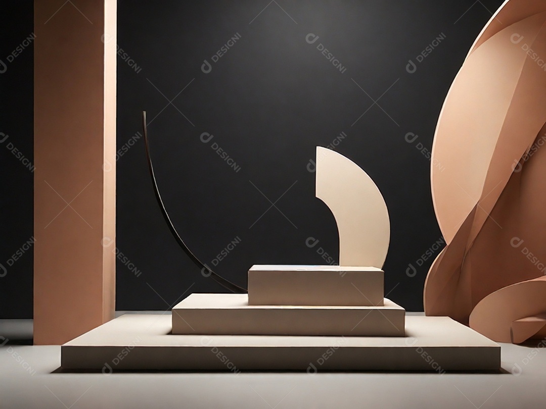 Pódio moderno para decoração