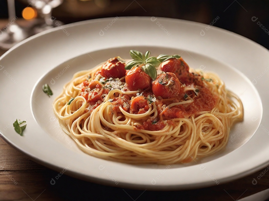 Macarronada com tomates