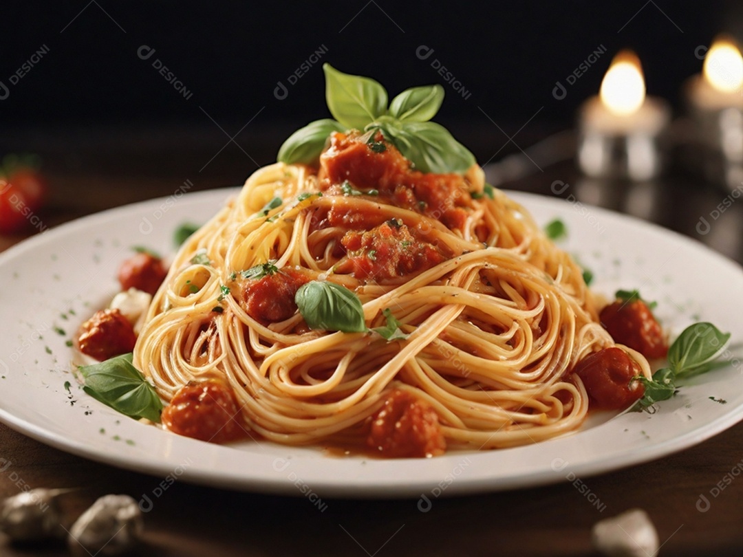 Macarronada com tomates
