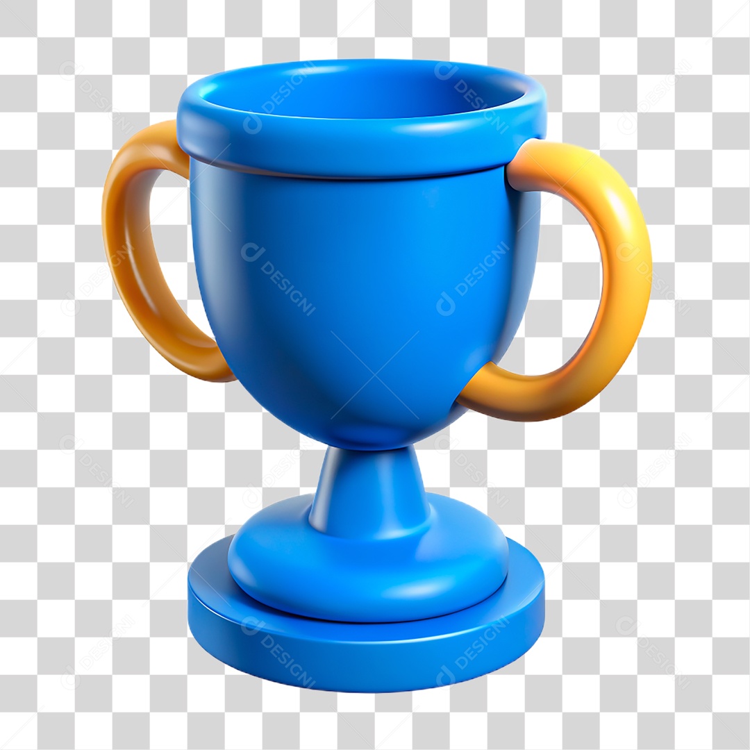 Blue Transparent PNG Trophy