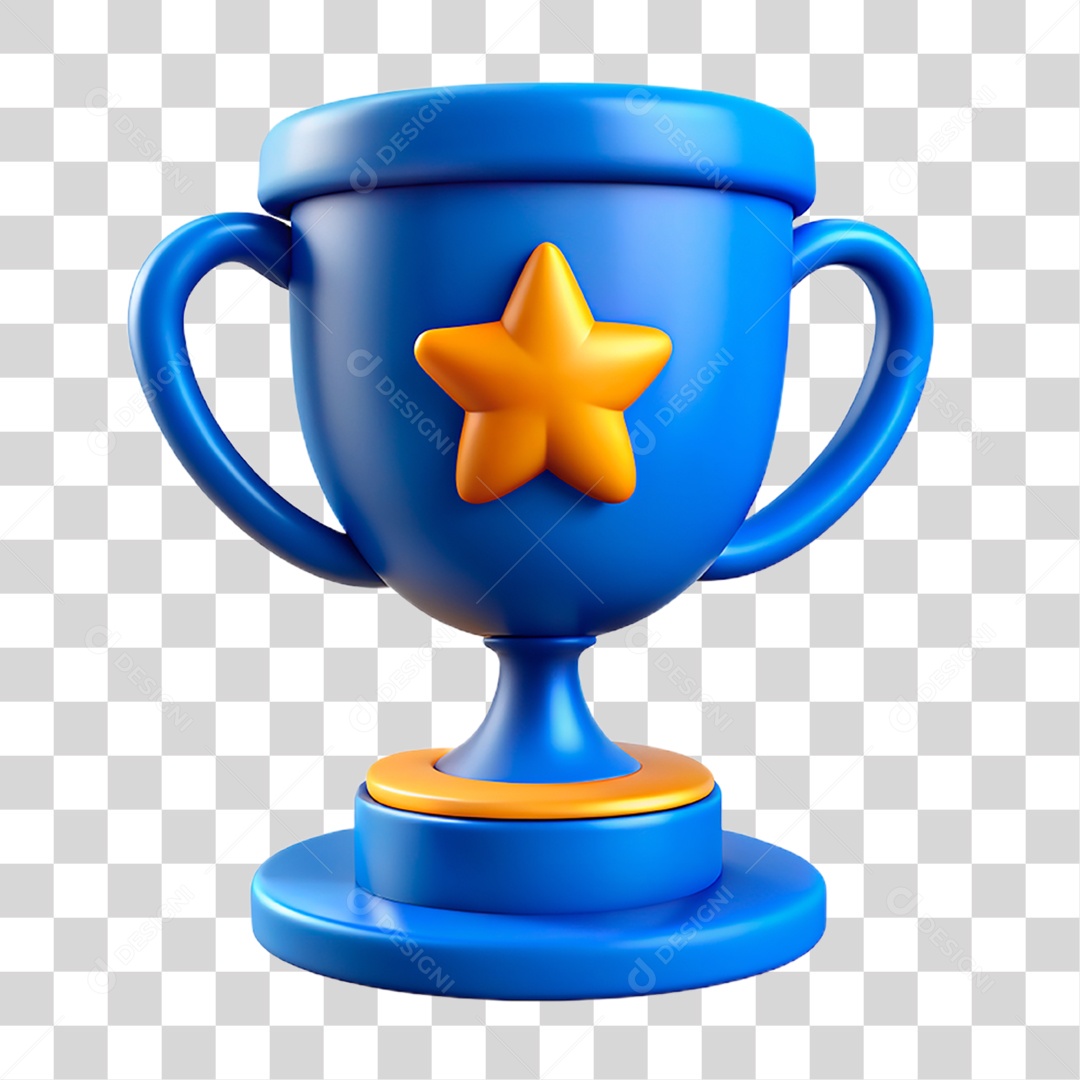 Blue Transparent PNG Trophy