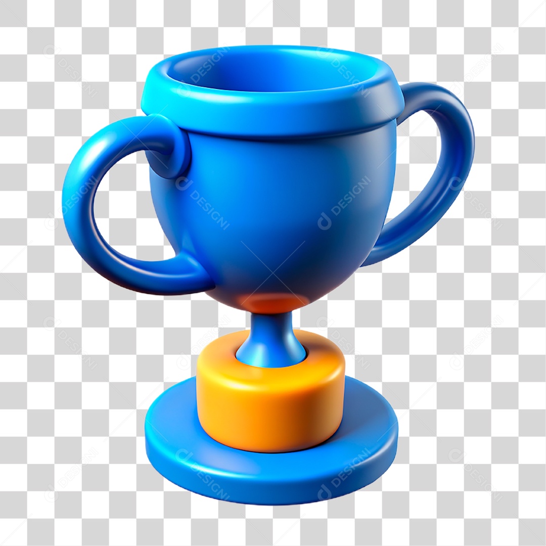 Blue Transparent PNG Trophy