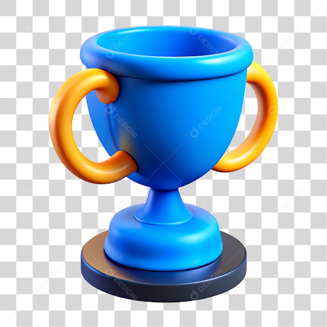Blue Transparent PNG Trophy