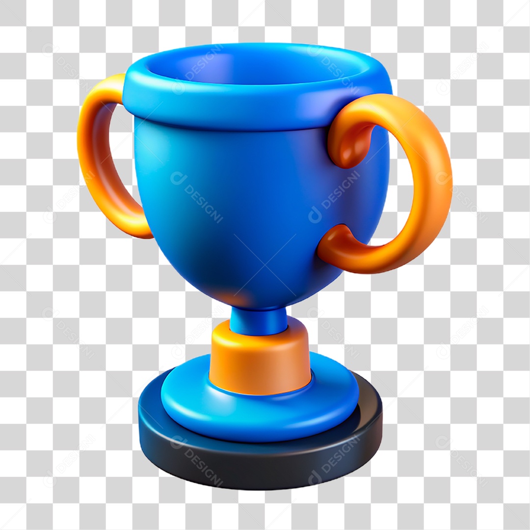 Blue Transparent PNG Trophy